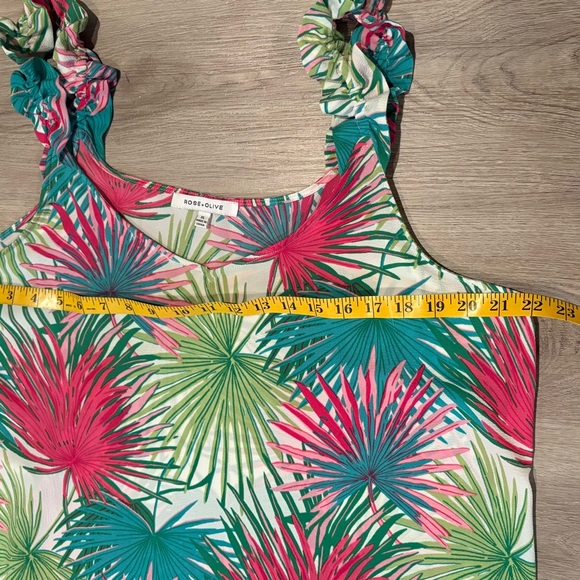 Rose + Olive Ruffle Strap Tank Top - Picture 7 of 10